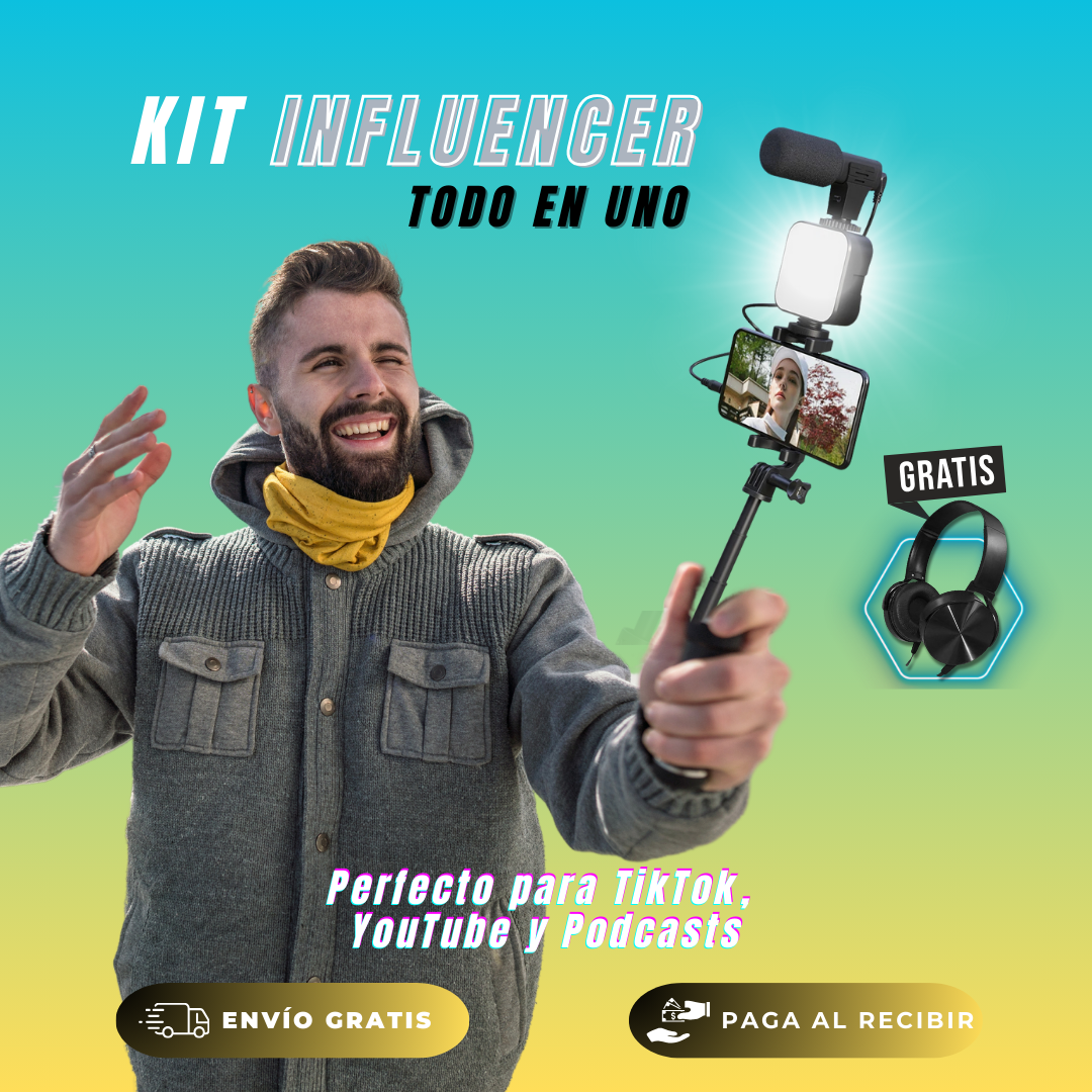 Kit Influencer PRO 🎥 + Audífonos de Regalo 🎁